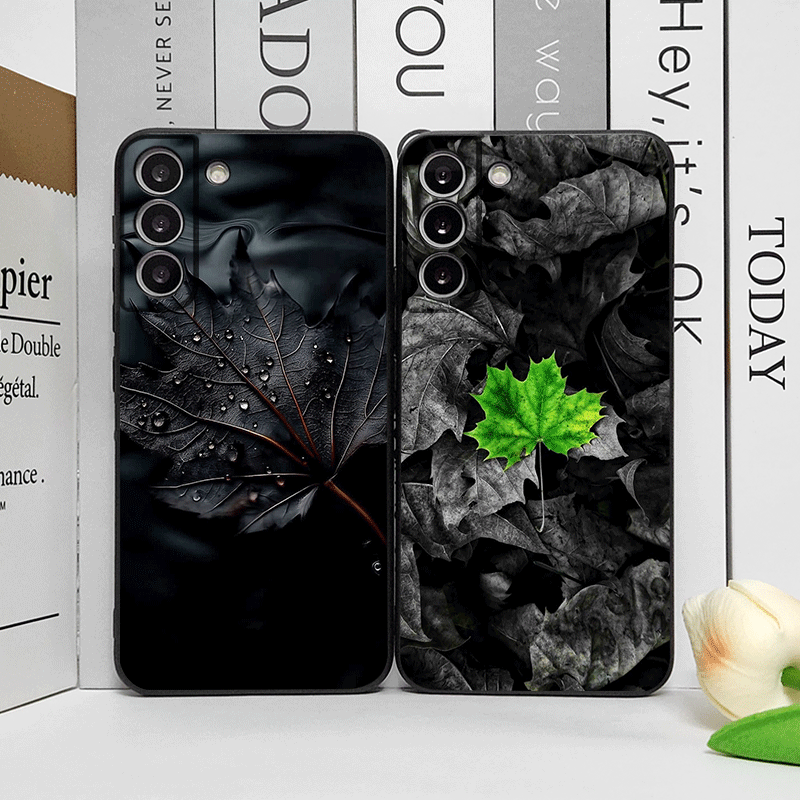 Huawei Nova 12 - เคสโทรศัพท์พิมพ์ลายใบเมเปิ้ลสีดำสุดเท่สำหรับ Huawei Nova 13 12 11