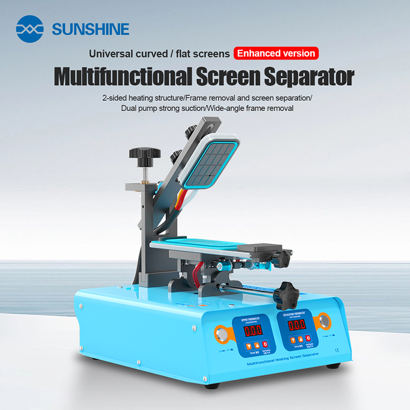Screen Protector Cutter - ซันไชน์ S-918M เครื่องแยกหน้าจอความร้อนอเนกประสงค์ เครื่องมือซ่อมแซมหน้าจอโค้งและแบนสากล
