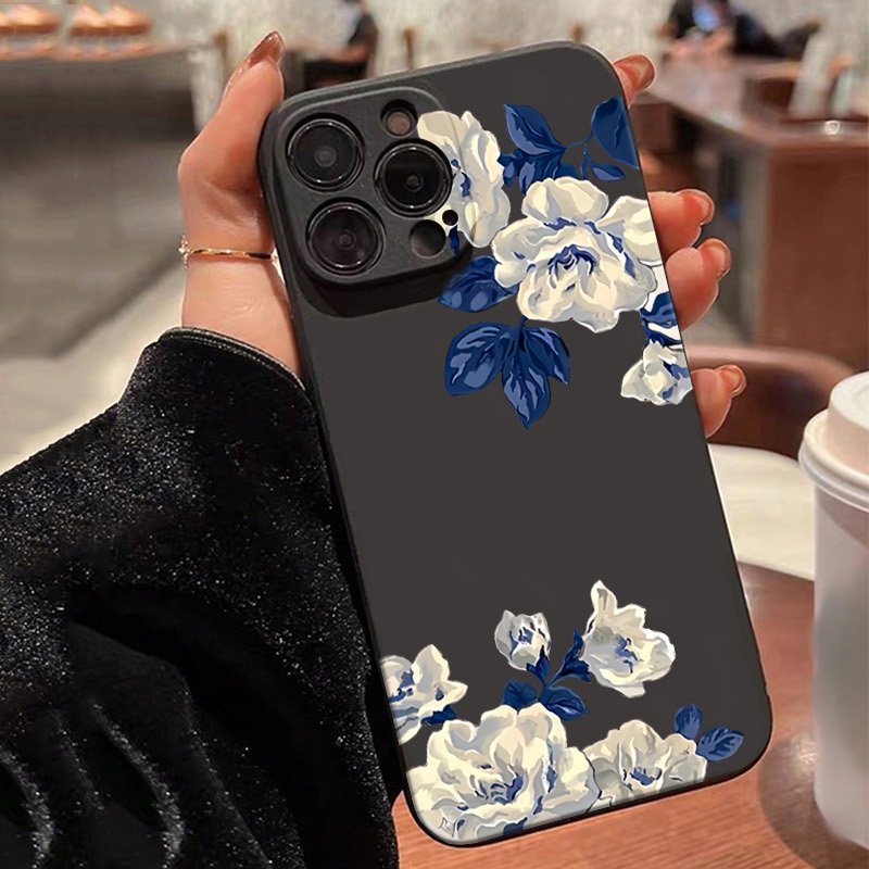 เคสโทรศัพท์ลายดอกไม้สีน้ำเงินแ - Samsung Galaxy A55 บทวิจารณ์และราคา